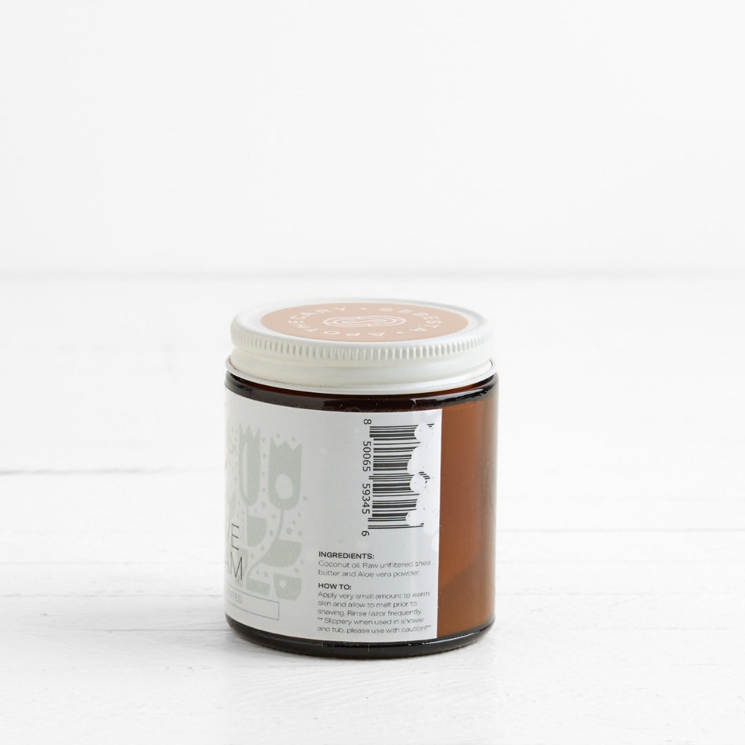 Jar with a white lid on a white background