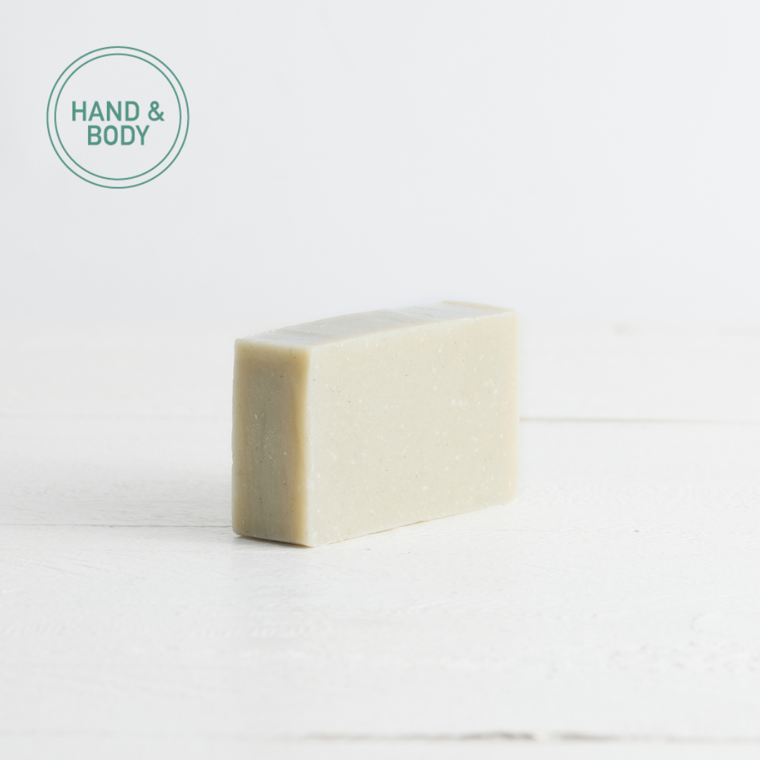 Sebesta Apothecary Adventure Soap Bar Side HAND AND BODY Logo
