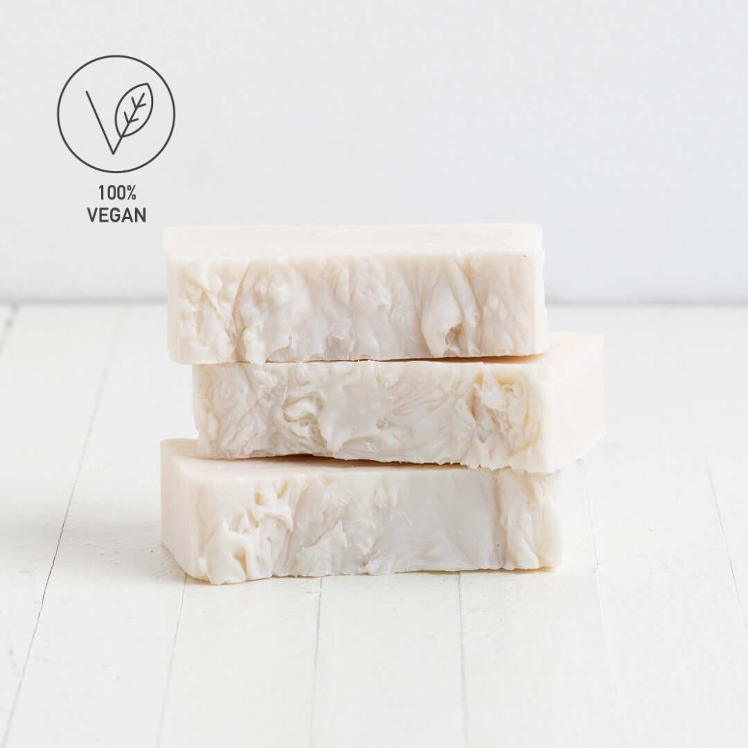 Sebesta Apothecary Dish Soap Bar Stack VEGAN LOGO
