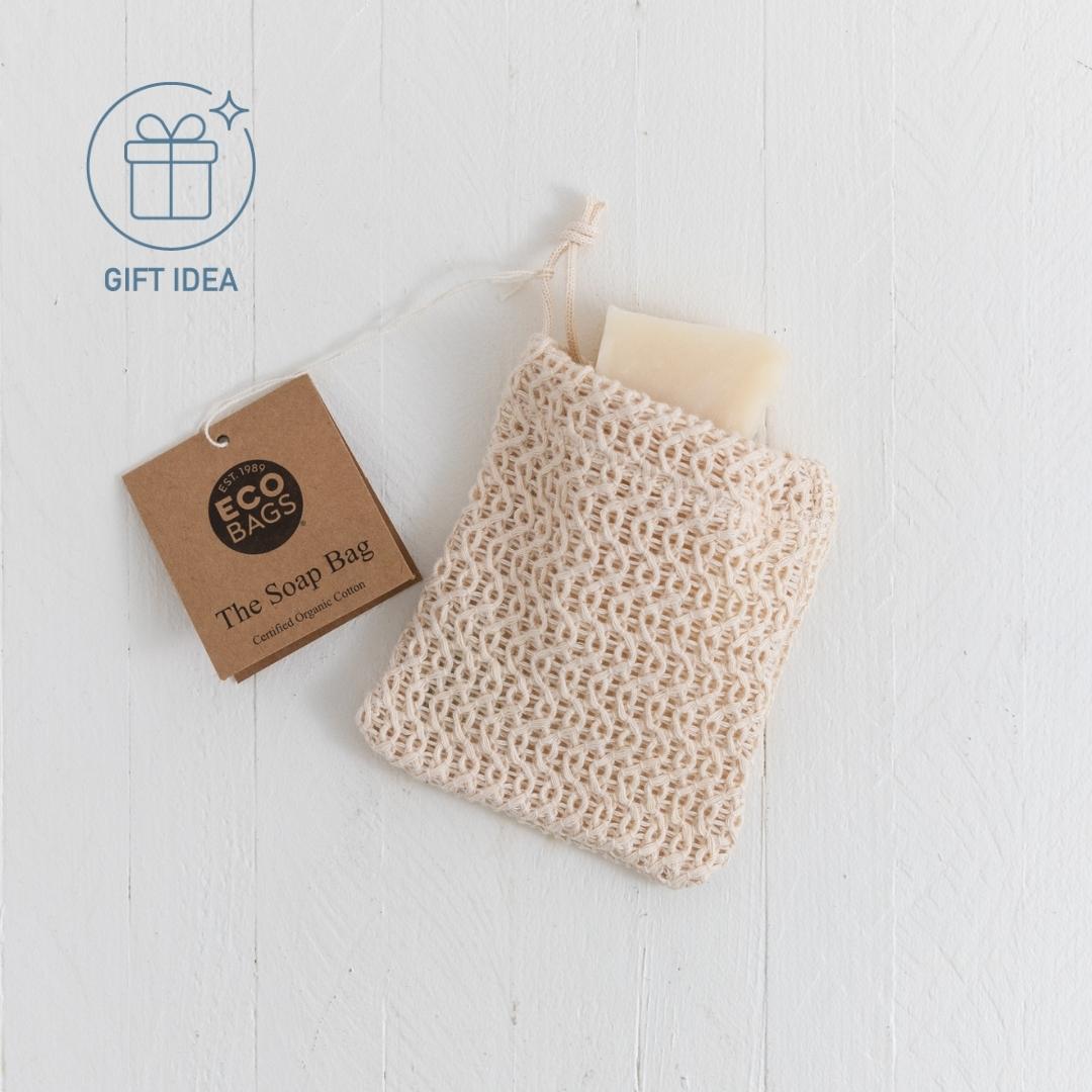 Sebesta Apothecary Gift Bag 4 Soaps and Bag eco Bag GIFT IDEA LOGO
