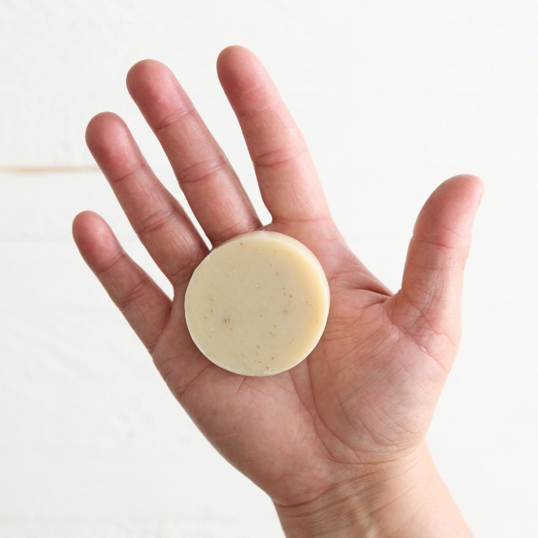 Sebesta Apothecary Oat Face Wash Bar in Hand