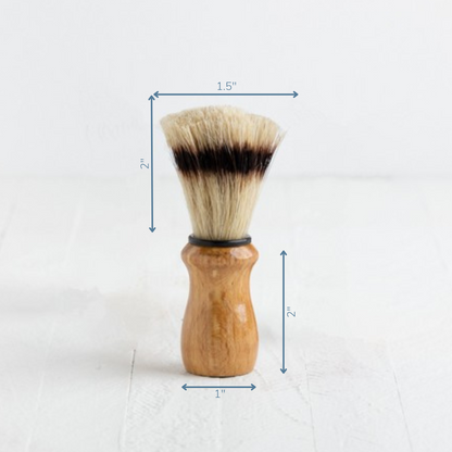 Sebesta Apothecary Horse Hair Shave Brush Single with Dimensions listed