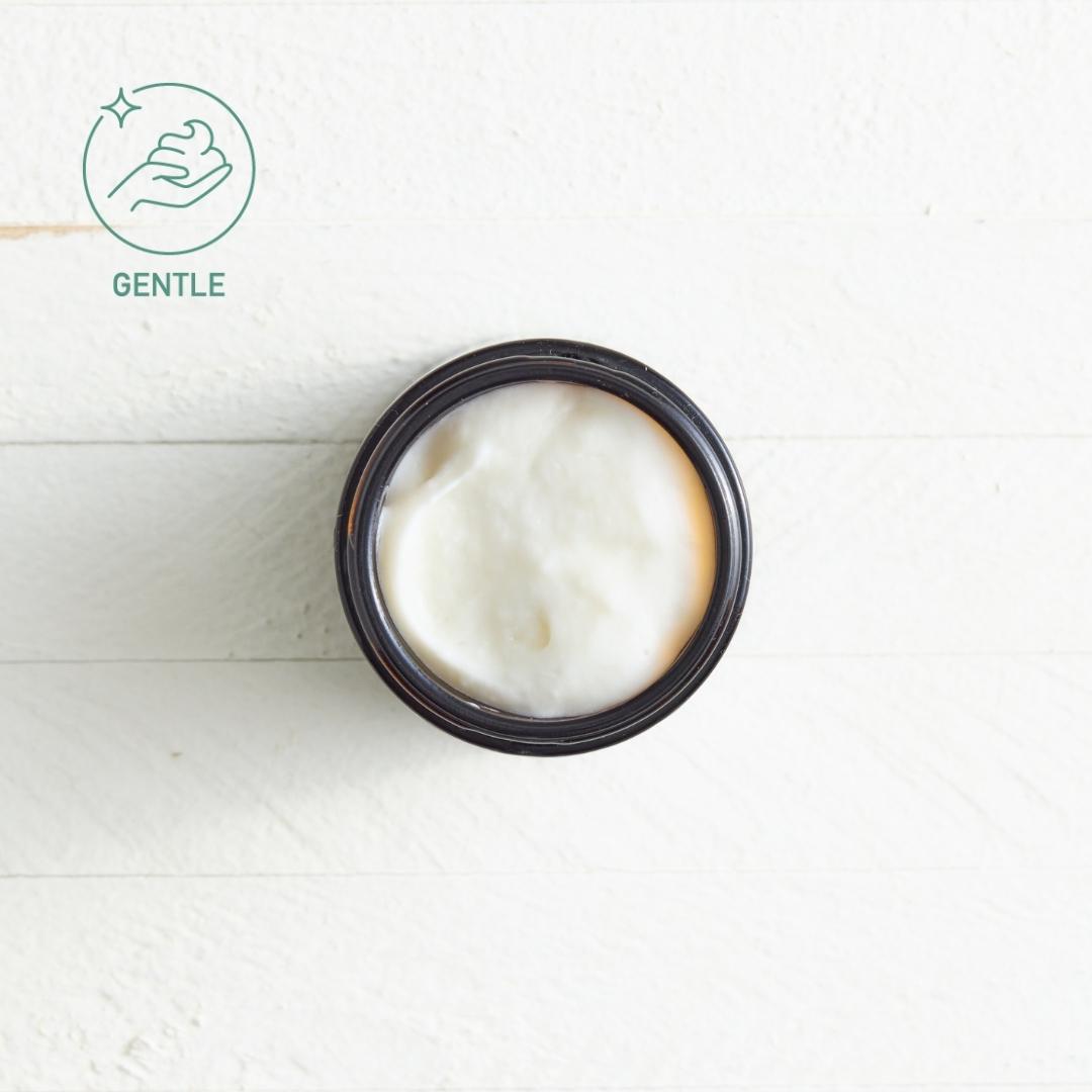 Sebesta Apothecary Shave Cream in Jar Open Top GENTLE logo