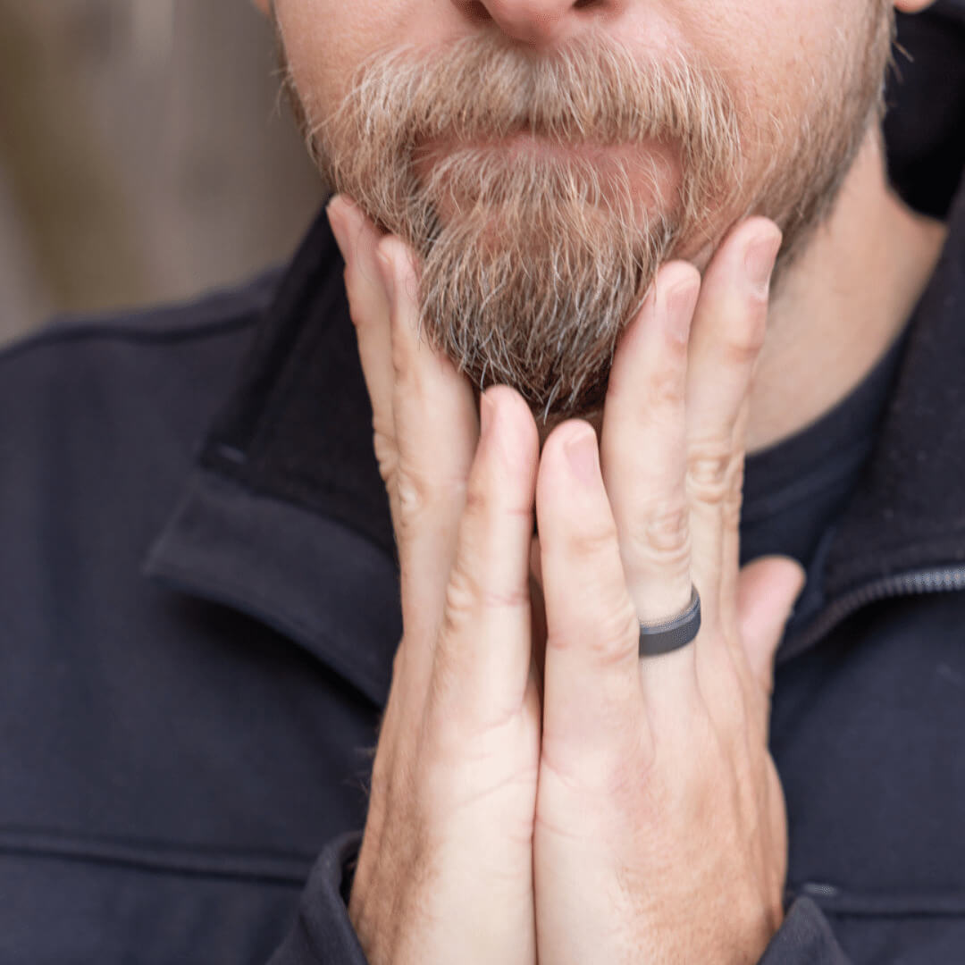 Sebesta Apothecary Man Applying Beard Products Zero Waste
