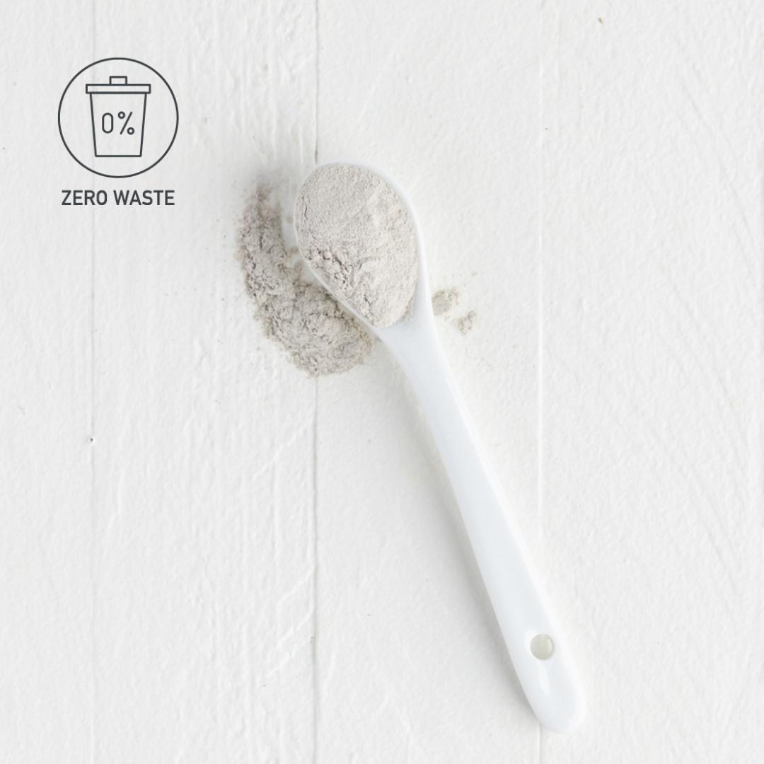 Sebesta Apothecary Bentonite Clay in Spoon ZERO WASTE LOGO