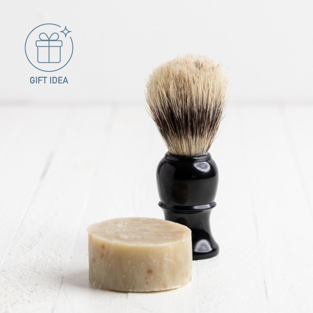 Sebesta Apothecary Boar Bristle Shave Brush and Bar GIFT IDEA LOGO