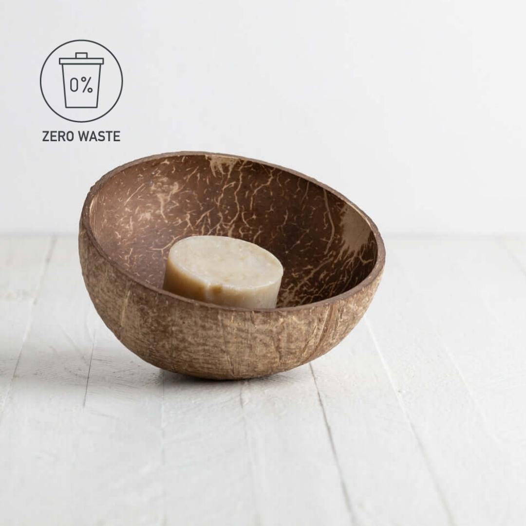 Sebesta Apothecary Coconut Bowl and Shave Bar ZERO WASTE LOGO