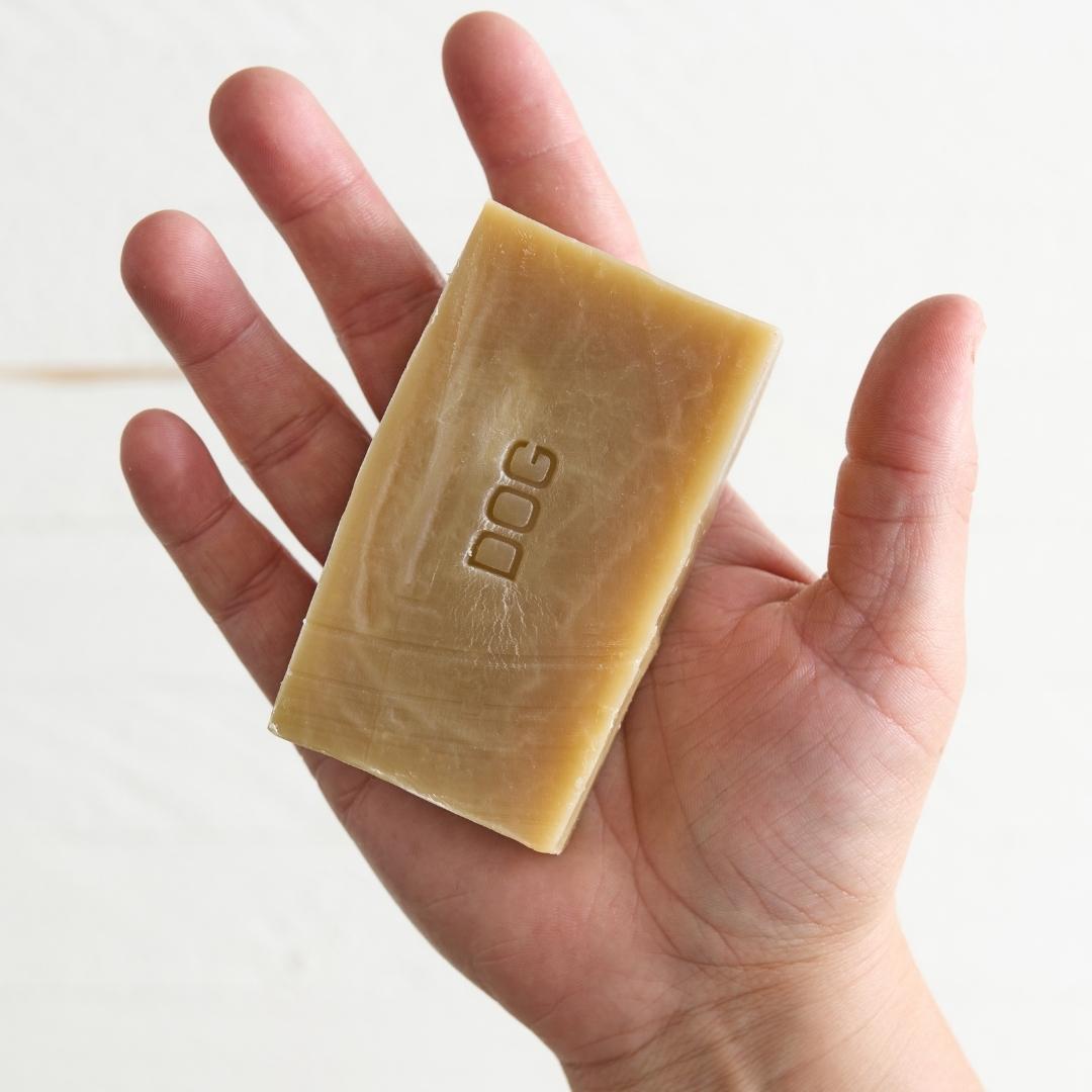 Sebesta Apothecary Dog Shampoo Bar in Hand