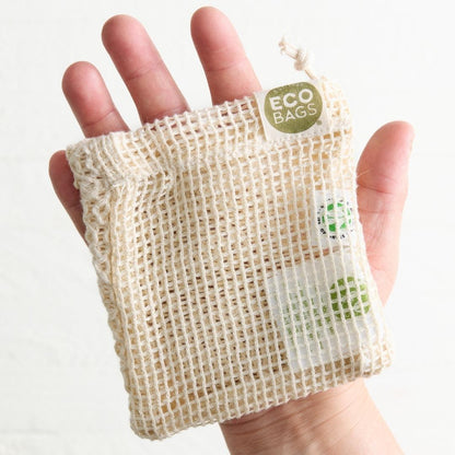 Sebesta Apothecary Eco Soap Bag Single Mesh Side in Hand