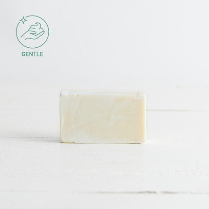 Sebesta Apothecary Olive Oil Bar Soap Front GENTLE LOGO