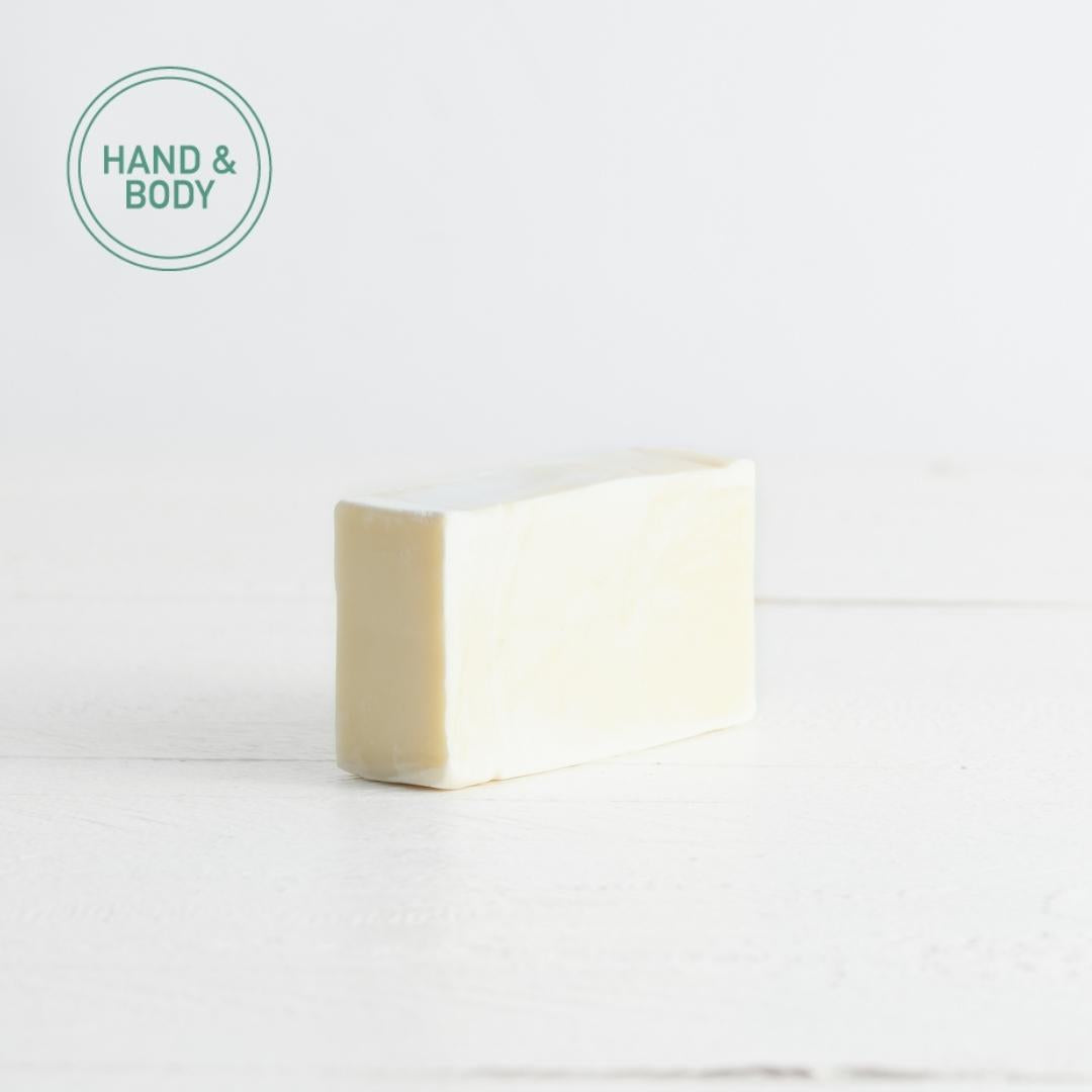Sebesta Apothecary Olive Oil Bar Soap Side HAND AND BODY LOGO