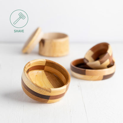 hand tooled wood shave bowls