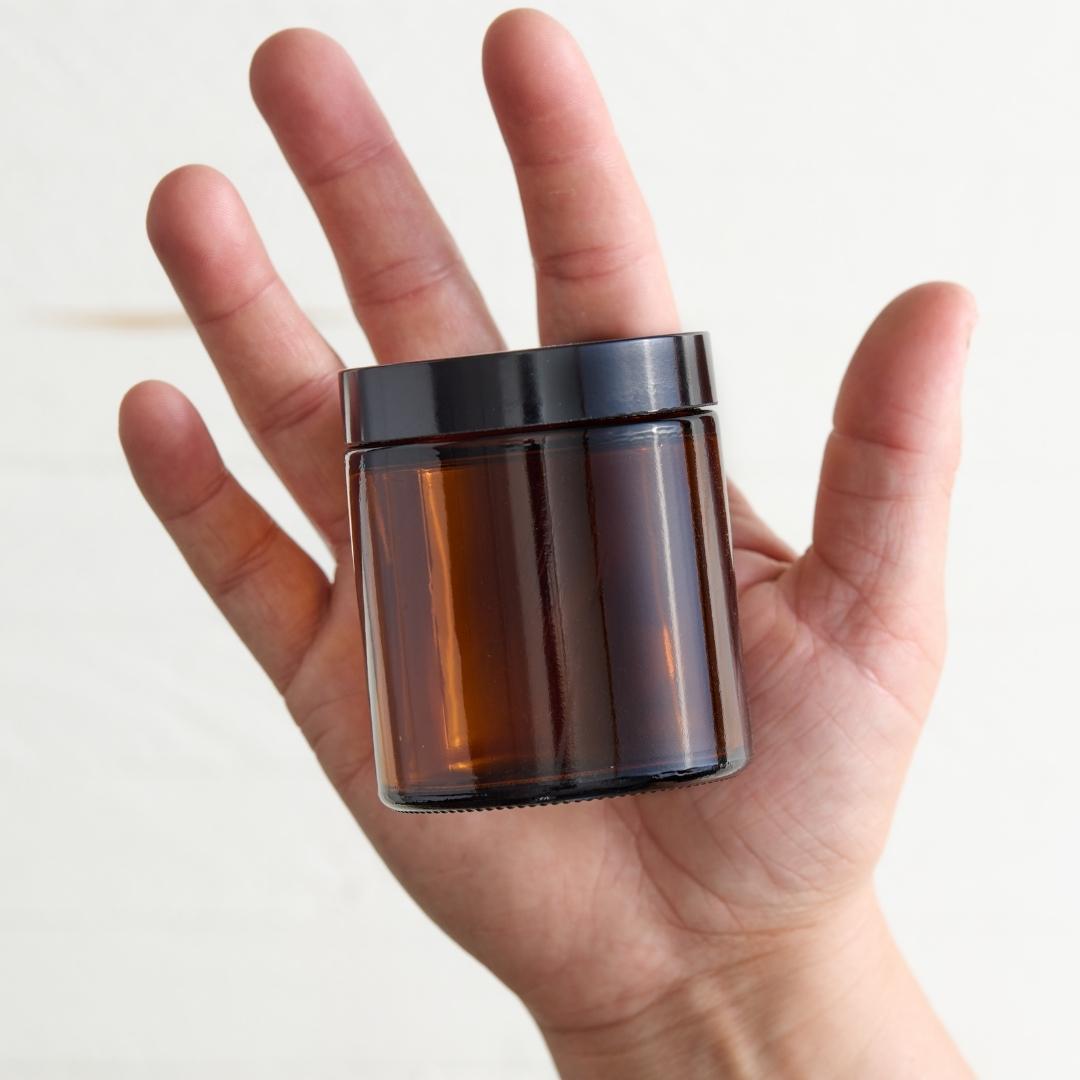 Sebesta Apothecary Bentonite 4oz jar in Hand